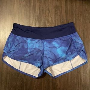 Lululemon Speed Shorts Blue Size 4